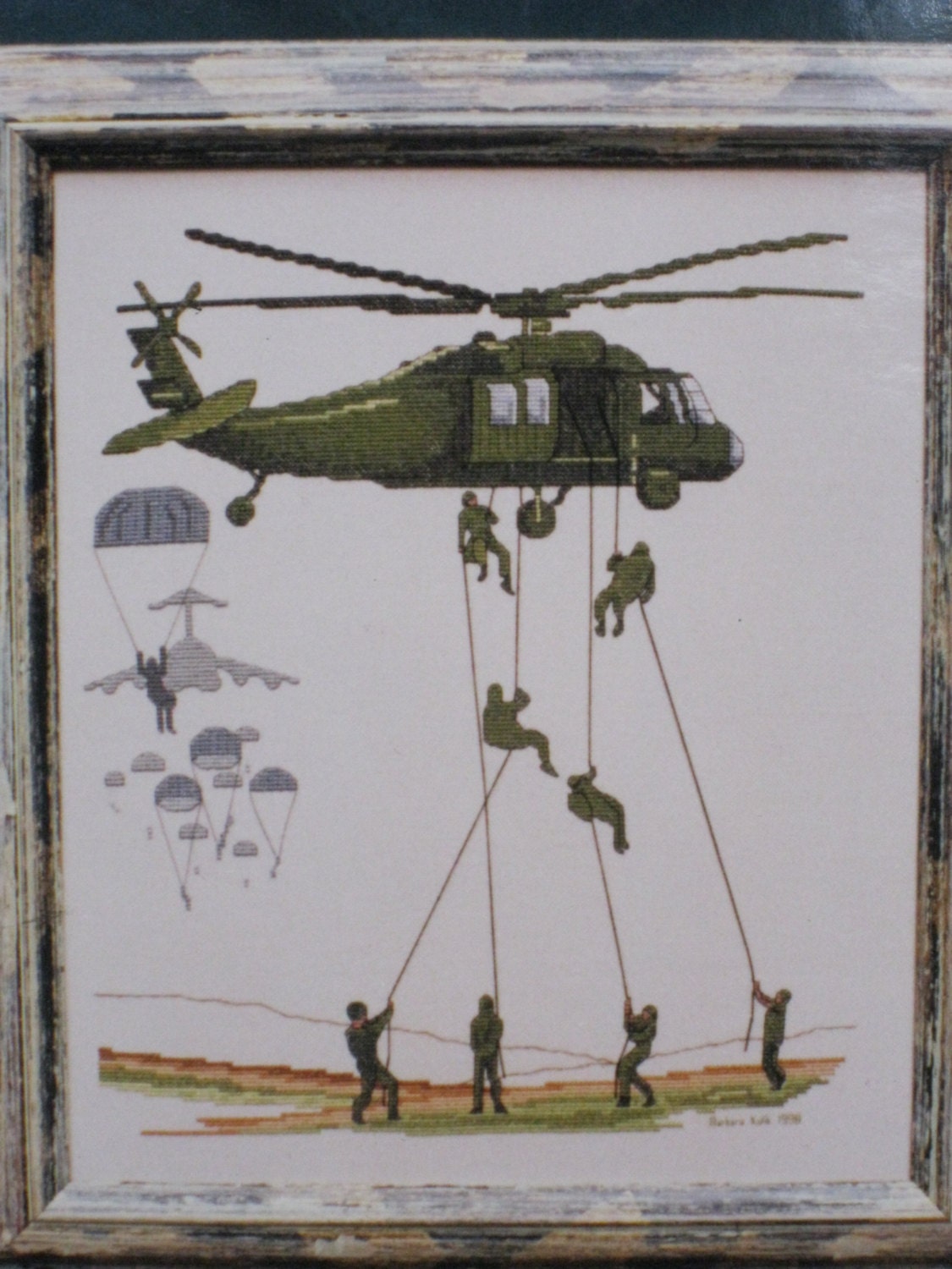 Air Assault counted cross stitch pattern military mission