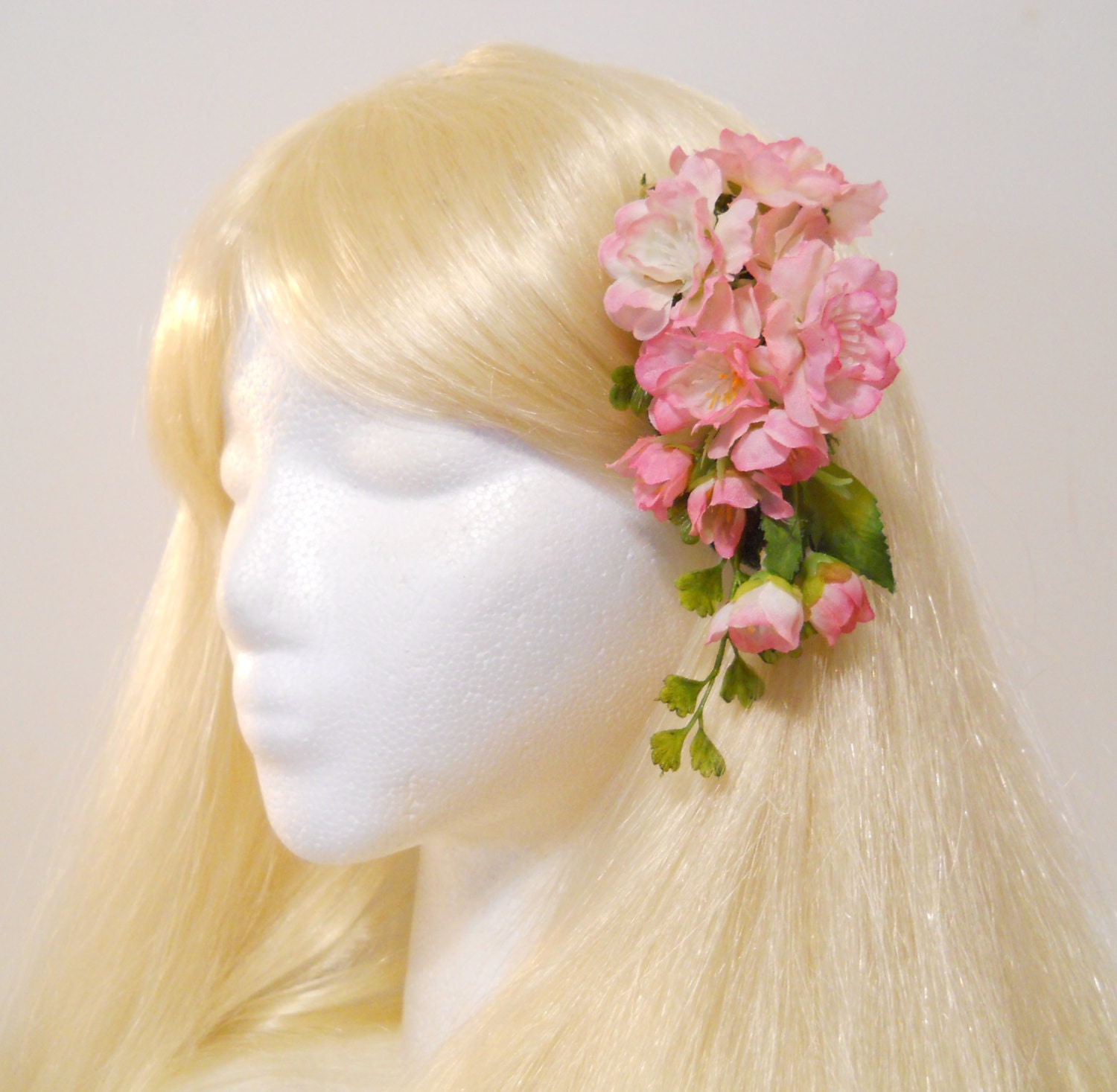 Cherry Blossom Hair Clip Spring Pink Flower Pink Cherry