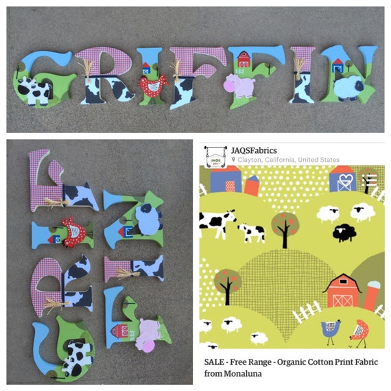 Farm Wooden Letters Farm Letters Custom Letters Farm Decor
