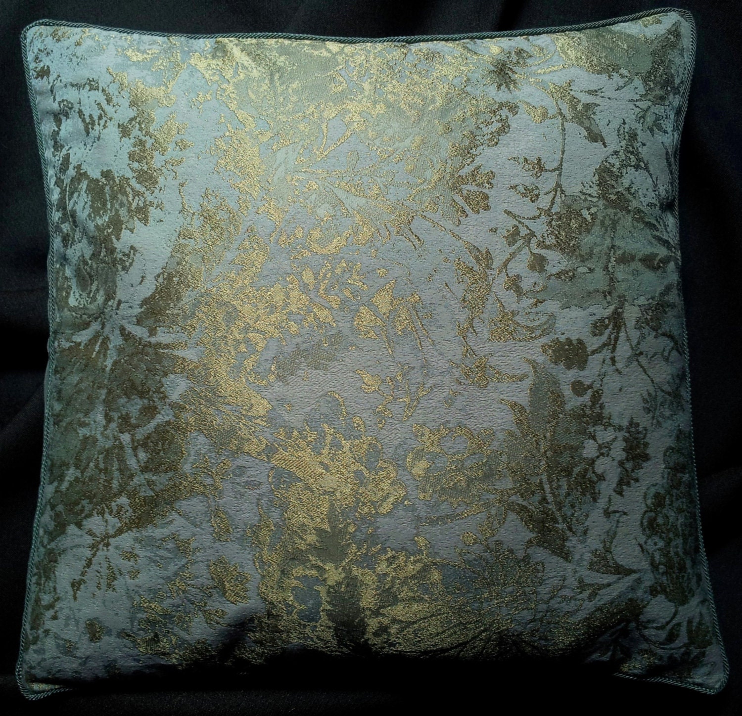 Throw Pillow Cushion Cover Rubelli Jacquard Fabric Jade Green