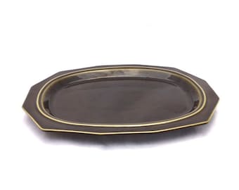 Vintage 70s Dark OLIVE GREEN Pfaltzgraff Serving Platter