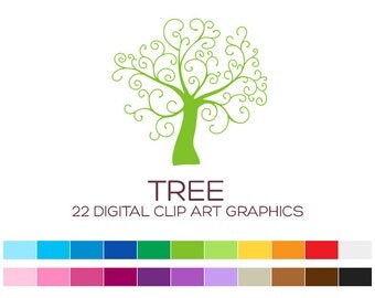 Tree Clipart Nature Clipart Floral Clipart Summer Clipart Winter Clipart Fall Clipart Spring Clipart Digital Clipart Instant Download-A00182