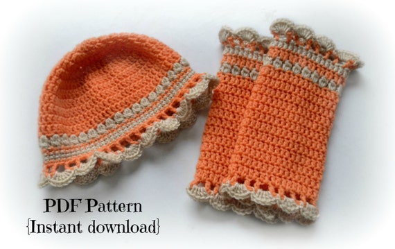 pattern crochet newborn warmers leg Crochet set leg flapper pattern newborn girl warmer  baby  to hat and