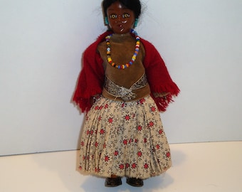 Vintage Native American Doll - Indian Squaw Doll - American Indian Doll - Old West Doll - Vintage Sioux Indian Doll