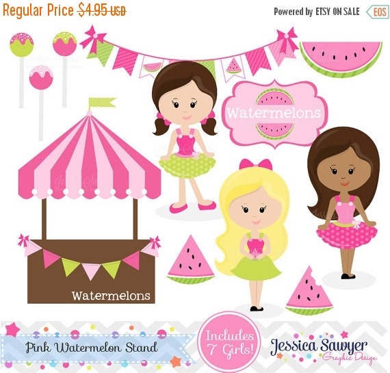 80% OFF - INSTANT DOWNLOAD, watermelon clipart, fruit clip art, for commercial use for personal and commercial Il_570xn