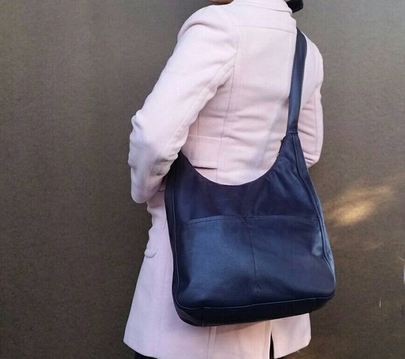 Purple leather cross body bag shoulder purse women casual