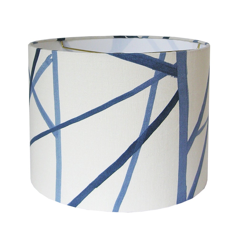 Custom Lamp Shade Blue Lampshade Channels Lamp Shades