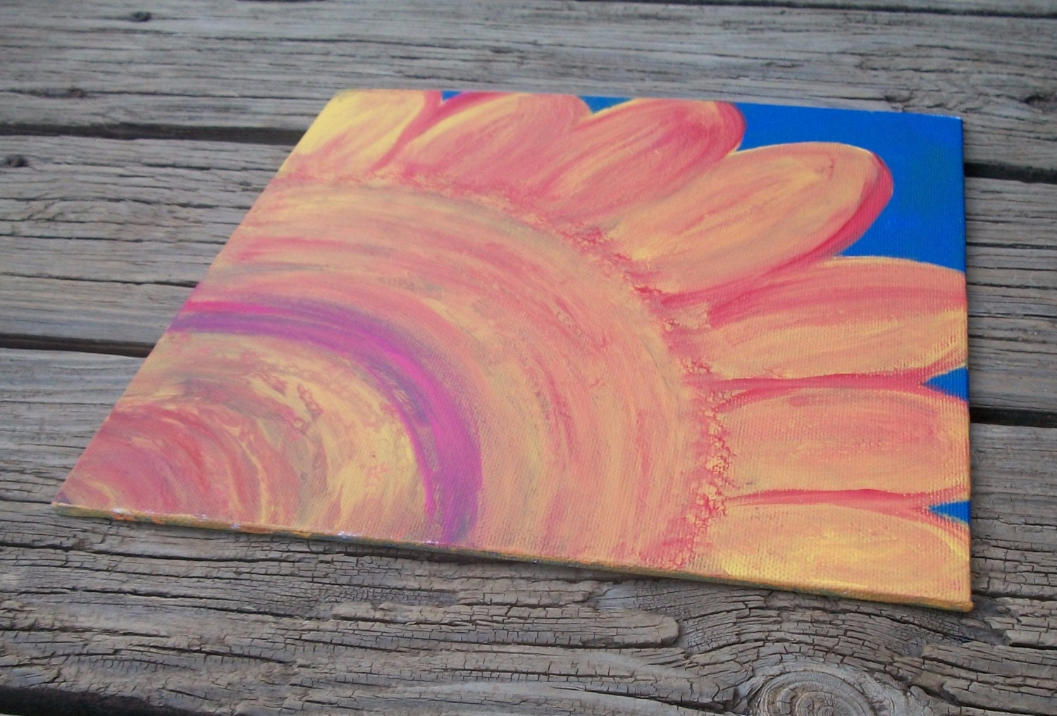 Sun Petals Original Painting Free Shipping by birdybellastudio