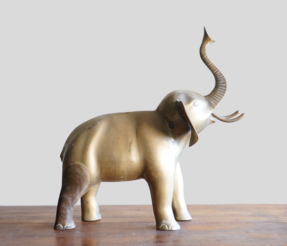 Vintage Large Brass Elephant