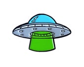 UFO enamel pin