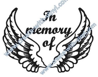In Memory of SVG file - Cameo, Cricut, Embroidery svg files, memorial decal