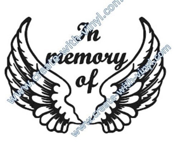 Download In Memory of SVG file Cameo Cricut Embroidery svg files