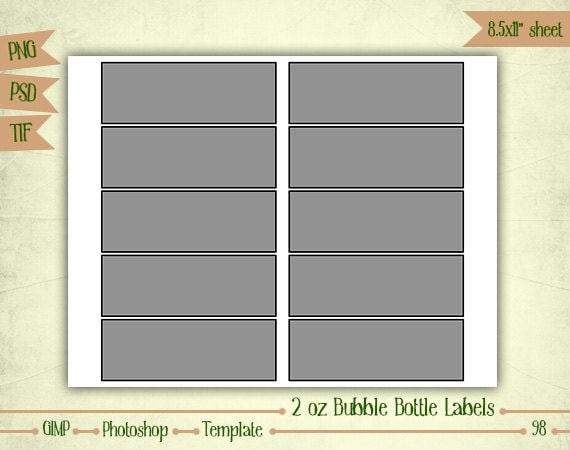 Bubble Bottle Label Template