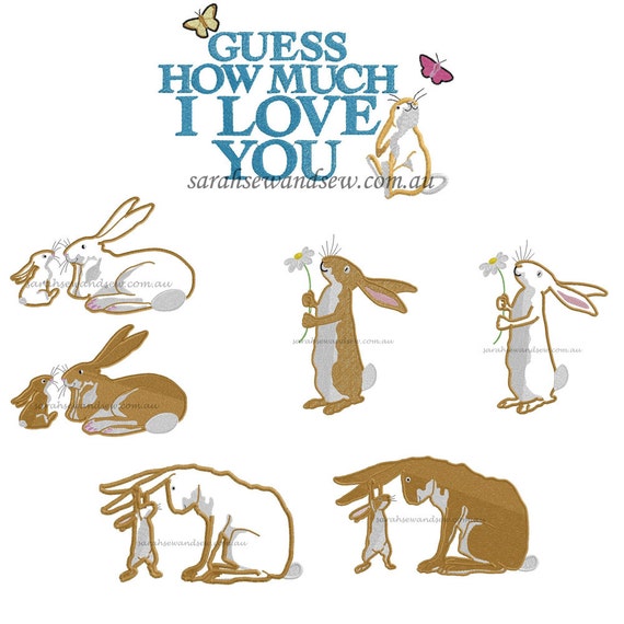 Guess How Much I Love You Embroidery Design Set 2