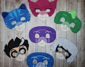 PJ Masks - Catboy, Gekko, Owlette - Disney Jr - Dress up - Birthday Party Favors - Pretend Play