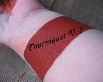 Tourniquet V. 2 by Drac Makens - Cream Liquid Matte Lipstick Deep Rich Bold Red - Marilyn Manson Inspired Lipstick
