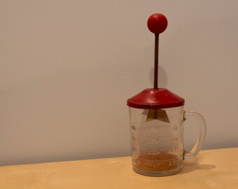 Red Handled Hazel Atlas Glass Chopper