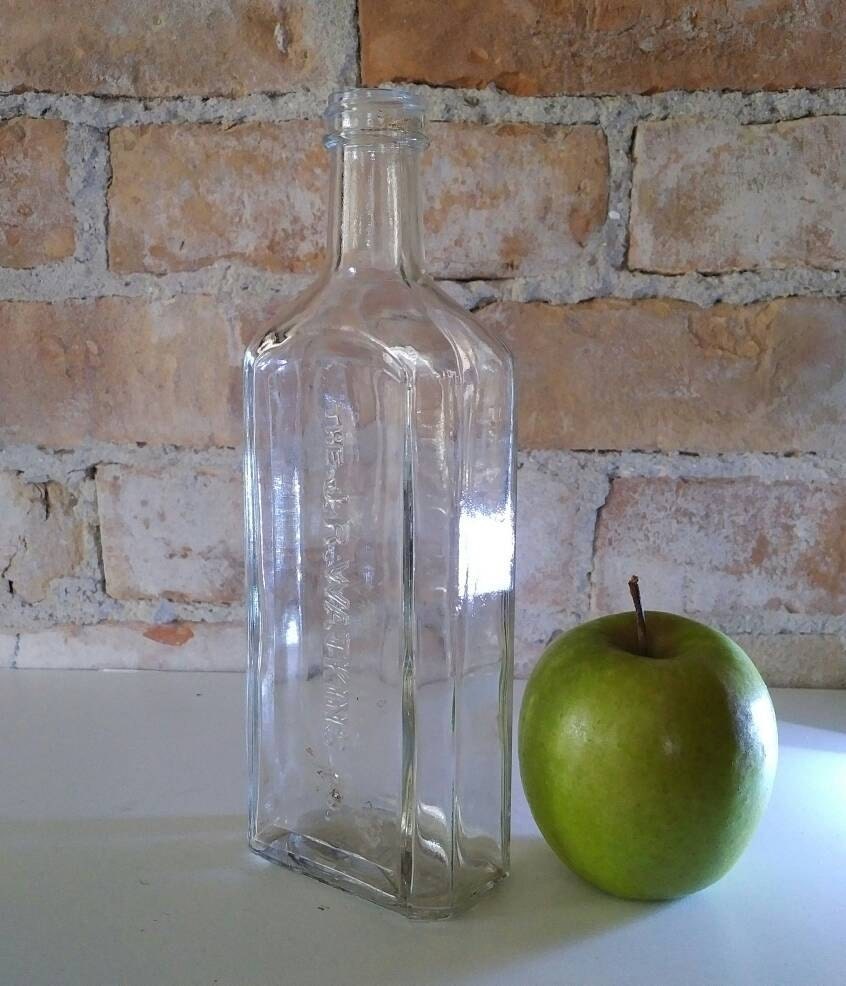Antique Watkins Linament Bottle Clear Glass Collectors