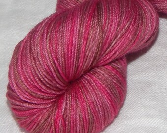 Woodrose on Mad Sock 75/25 SW merino and nylon sock yarn