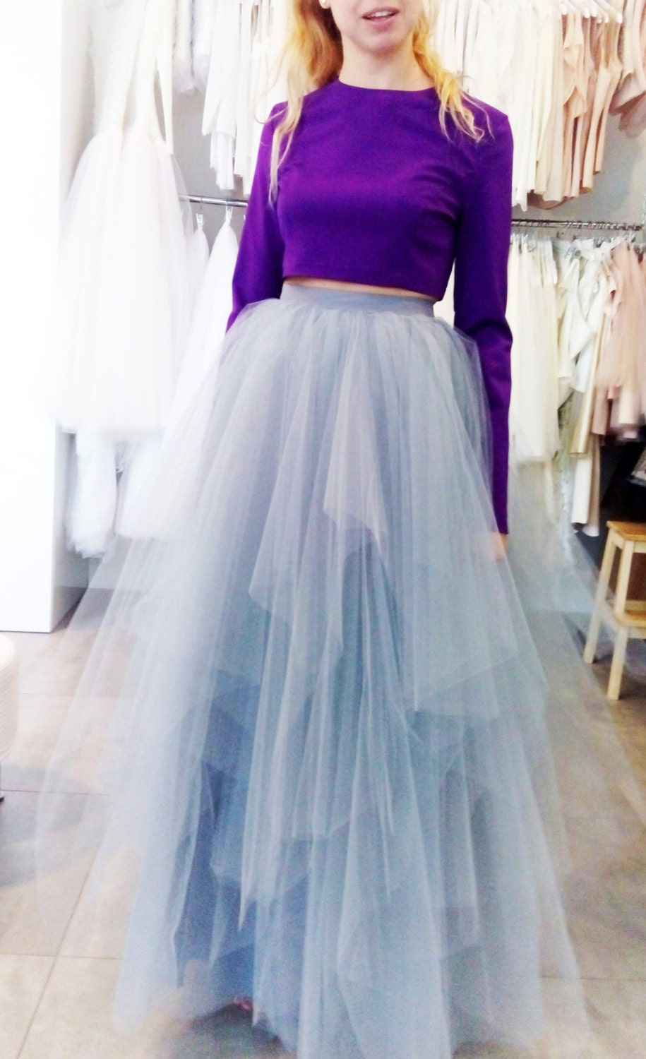 Multilayered tulle skirt adult tulle skirt layered maxi