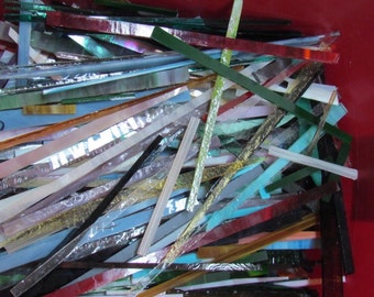 STRIPS of Glass from stained Glass Shop for Mosaic work or art project in glass 3 LBS