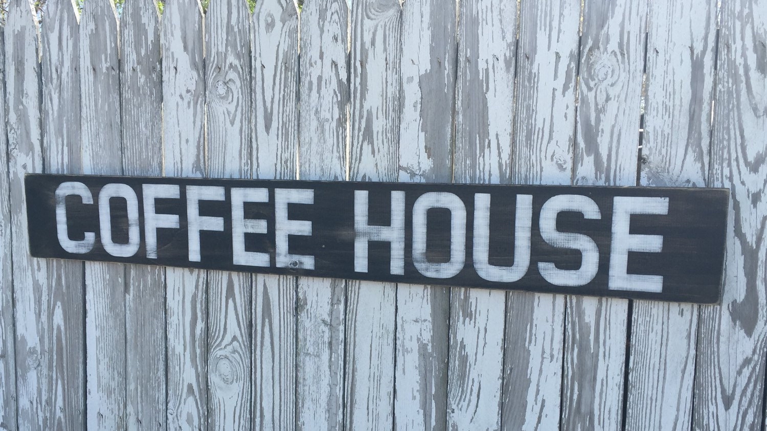 Coffee House Sign Wood coffee house Sign Reclaimed Wood