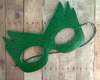 Vinyl Dragon Mask, Choice of 31 Colors, Elastic Back, Embroidered Scales, Felt Backing, Costume, Cosplay, Dress Up, Photo Booth Prop
