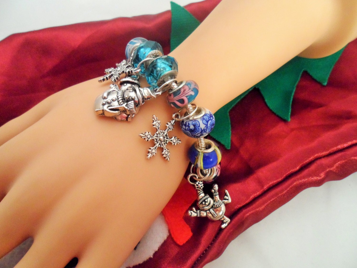 Let It Snow Christmas Charm Bracelet