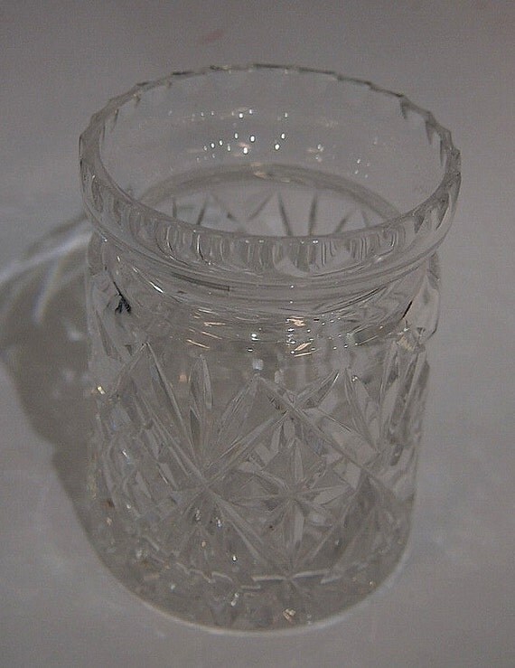 VINTAGE Clear Cut Crystal Small Vase by Kittenvintagemackay