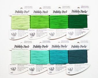 Pebbly Perle Yarn 2.00 Each, Rainbow Gallery Pebbly Perle Thread, Cabled Cotton Yarn, Pebbly Perle Thread, Needlework Threads, Needlework