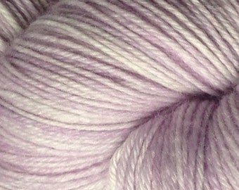 Hand Dyed superwash Sock yarn in Lavender Variations