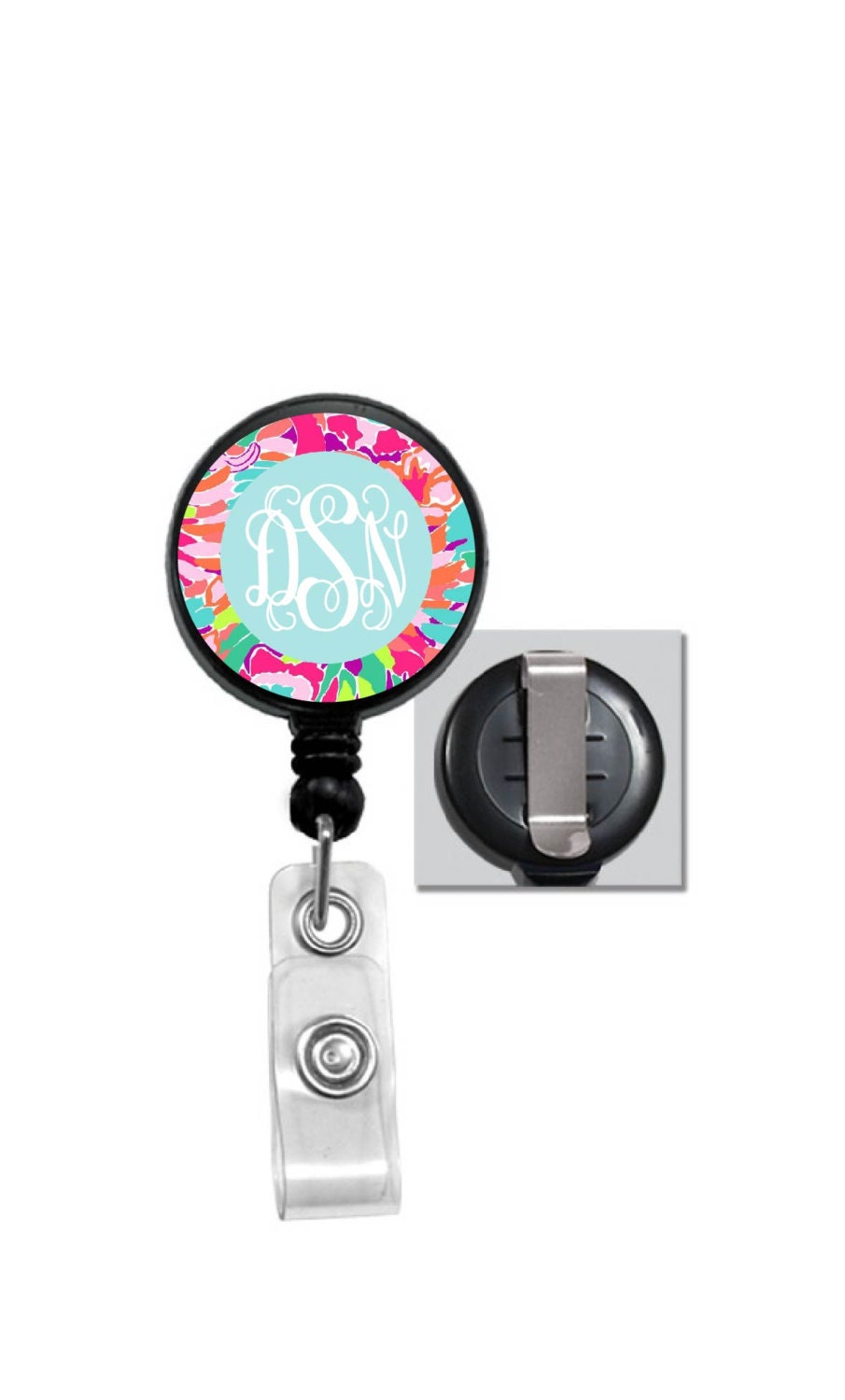 Lily Pulitzer Inspired Badge Reel. by Thislittlelight00 on Etsy