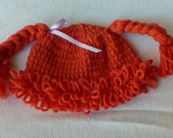 Ready to ship! Baby Cabbage Patch Hat, Baby Wig Hat, Crochet Cabbage Patch doll hat