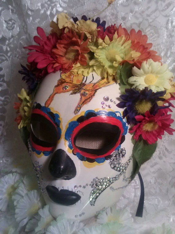 Items similar to Día de los Muertos / Day of the Dead Masquerade Mask ...