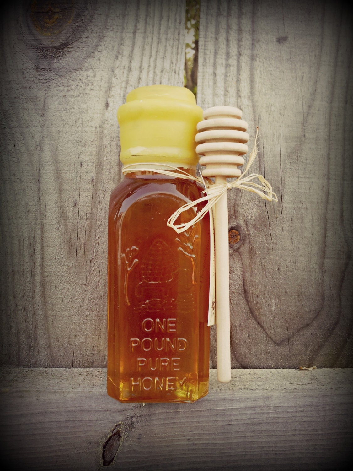 Download Pure Raw Ohio Honey 16oz Muth Jar Hand Dipped in Beeswax Yellowimages Mockups