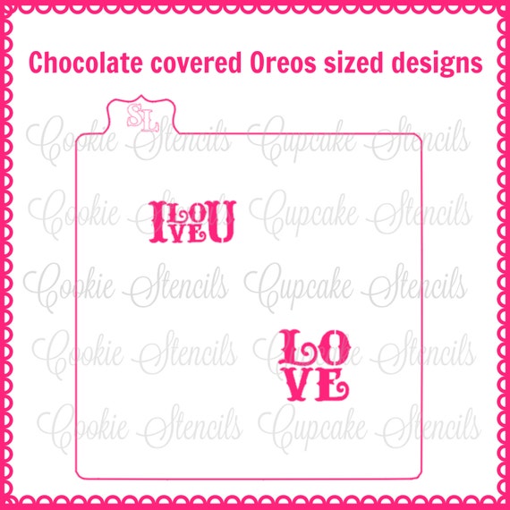 Stencil for chocolate covered Oreos O010 Oreo cookie stencil