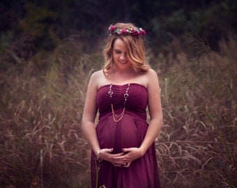 MARGUERITTE Maternity Dress for Photo Shoot/Chiffon Dress/Maternity Gown/ Maxi Dress/ Senior Photo Shoot/ Modeling/ Sweetheart style/
