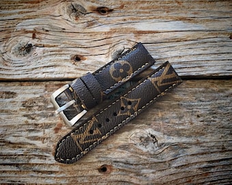 Artisan watch strap handmade louis vuitton strap Apple Watch