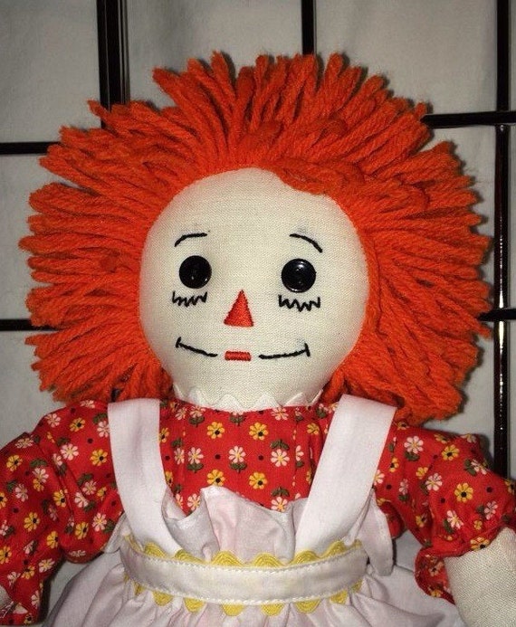 15 inch Handmade Raggedy Ann Doll/Orange Hair by RoszannasDolls