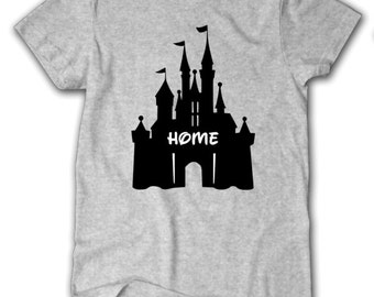 Disney Cinderella Castle with Home cutout Tshirt, Disney Castle Shirt, Disney T-shirt, Disney Shirt, Castle Shirt, Disney Home Shirt