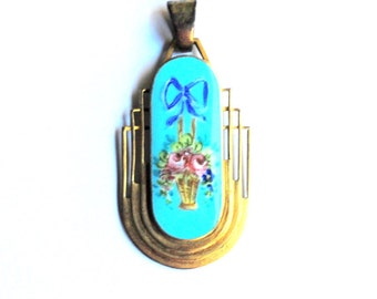 Antique French Enamel Pendant