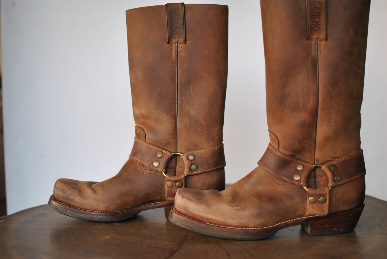 Vintage SANCHO BOOTS men's western leather boots....045