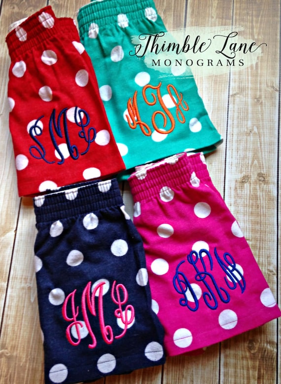 Monogrammed Flannel Dot Boxers