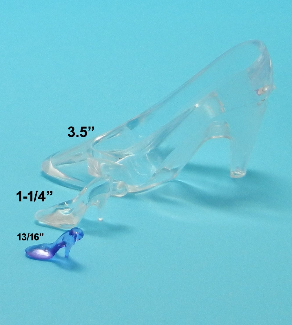 12 fillable 3.5 GLASS SLIPPERS Acrylic