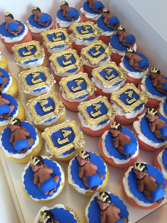 Fondant Baby Shower Cupcake Toppers by MizzDesserts on Etsy