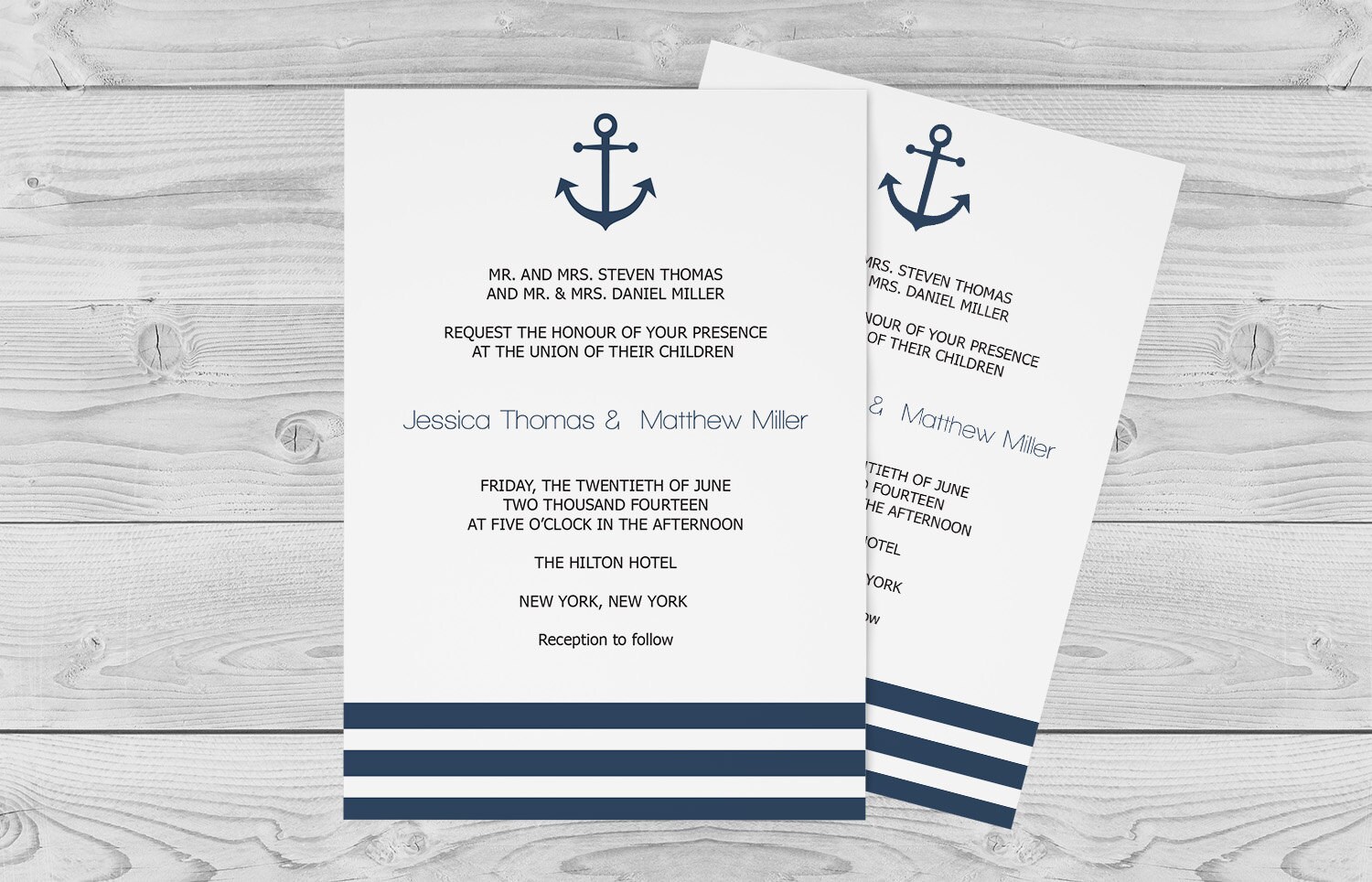  Free Printable Nautical Wedding Invitation Templates 
