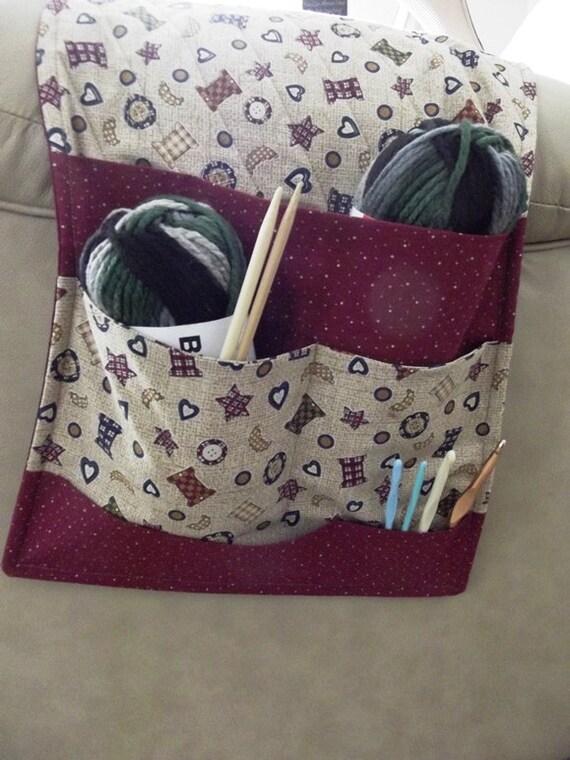 Crafter's Arm Chair or Bed Organizer Sewing or
