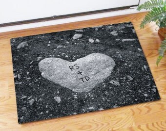 Demolition Derby Girl Heart Indoor Doormat
