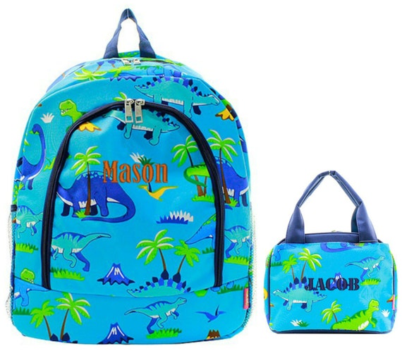 Items similar to Personalized Dinosaur Backpack Monogrammed Matching