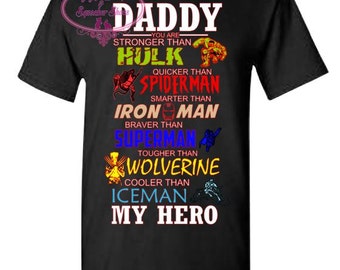 T-shirt Avec Cape Garçon 5-6 Ans - My Daddy Has Super Powers - Vert Bleu Neuf